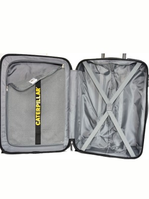 CAT Industrial Plate Βαλίτσες Ταξιδιού Σκληρές Μαύρες Μέγιστου Ύψους 74.5εκ. με 4 Ρόδες Σετ 3τμχ 83688 83688-01