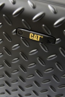 CAT Industrial Plate Μεσαία Βαλίτσα Ταξιδίου Σκληρή Μαύρη με 4 Ρόδες 65×28×44cm 86L 83688-01