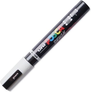 Uni-Ball Posca Ζωγραφικής Μαρκαδόρος White PC-5BR/1
