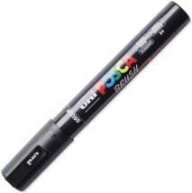 Uni-Ball Posca Brush Ζωγραφικής Μαρκαδόρος Μαύρος PC-5BR/24