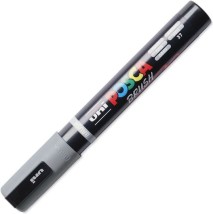 Uni-Ball Posca Brush Ζωγραφικής Μαρκαδόρος Γκρι