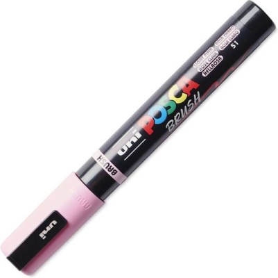 Uni-Ball Posca Brush Ζωγραφικής Μαρκαδόρος Light Pink PC-5BR/51