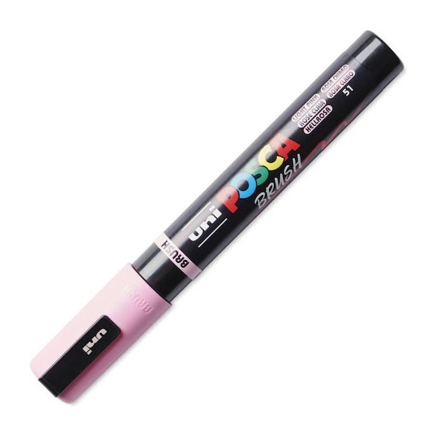Uni-Ball Posca Brush Ζωγραφικής Μαρκαδόρος Light Pink PC-5BR/51