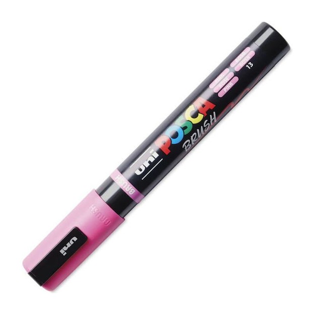 Uni-Ball Brush Ζωγραφικής Μαρκαδόρος Ροζ PC-5BR/13