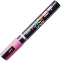 Uni-Ball Posca Brush Ζωγραφικής Μαρκαδόρος Ροζ PC-5BR/13
