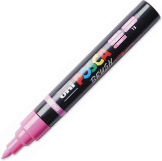 Uni-Ball Brush Ζωγραφικής Μαρκαδόρος Ροζ PC-5BR/13