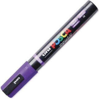 Uni-Ball Posca Brush Ζωγραφικής Μαρκαδόρος Violet PC-5BR/12