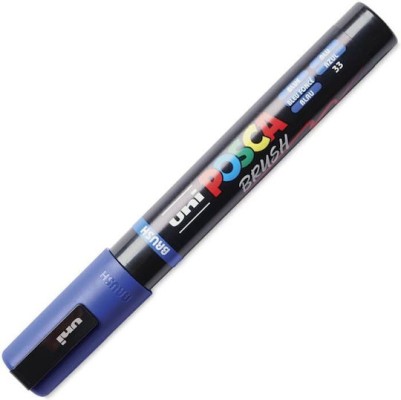 Uni-Ball Posca Brush Ζωγραφικής Μαρκαδόρος Blue PC-5BR/33