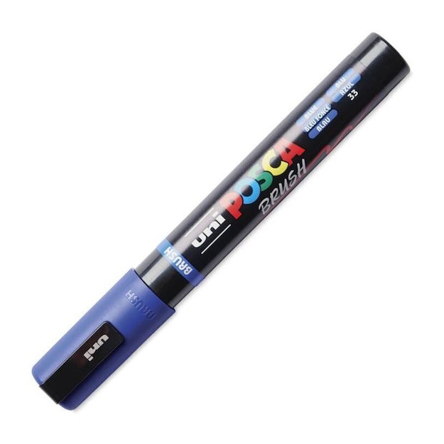 Uni-Ball Posca Brush Ζωγραφικής Μαρκαδόρος Blue PC-5BR/33
