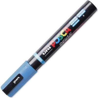 Uni-Ball Posca Brush Ζωγραφικής Μαρκαδόρος Light Blue