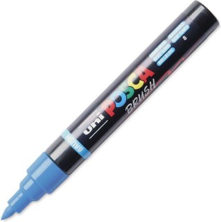 Uni-Ball Posca Brush Ζωγραφικής Μαρκαδόρος Light Blue