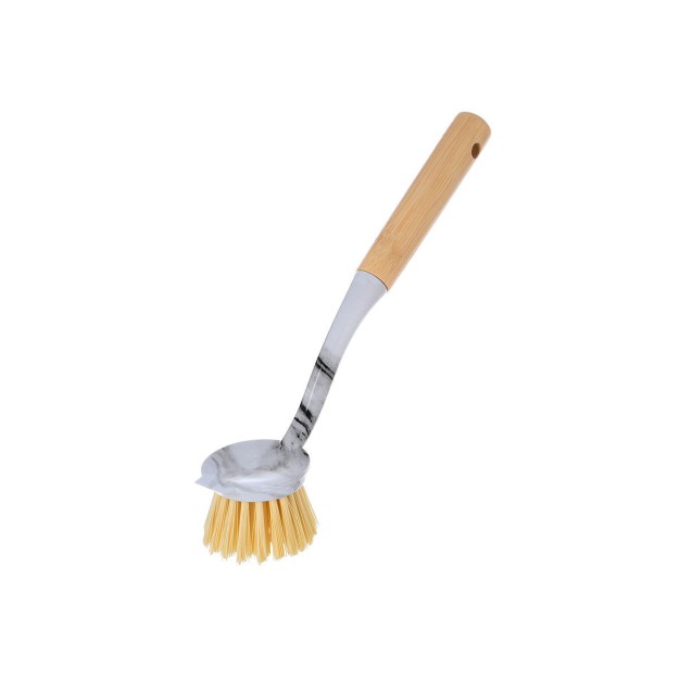 ESTIA ΒΟΥΡΤΣΑ ΚΑΘΑΡΙΣΜΟΥ ΠΙΑΤΩΝ ΧΕΙΡΟΣ BAMBOO ESSENTIALS MARBLE ΣΤΡΟΓΓΥΛΗ