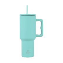 ESTIA ΘΕΡΜΟΣ STRAW TUMBLER XL SAVE THE AEGEAN 1200ml BERMUDA GREEN