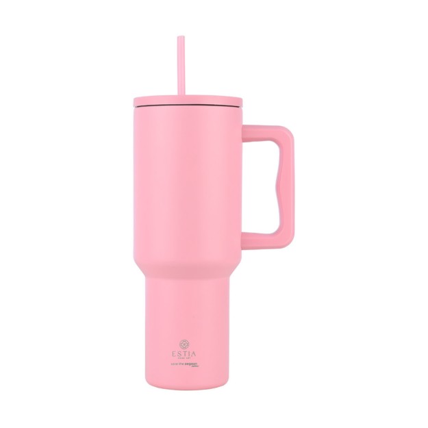 ESTIA ΘΕΡΜΟΣ STRAW TUMBLER XL SAVE THE AEGEAN 1200ml BLOSSOM ROSE