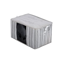 ΘΗΚΗ ΑΠΟΘΗΚΕΥΣΗΣ NON WOVEN ΥΦΑΣΜΑΤΙΝΗ 60x45x35cm ΜΕ ΠΑΡΑΘΥΡΟ IVORY
