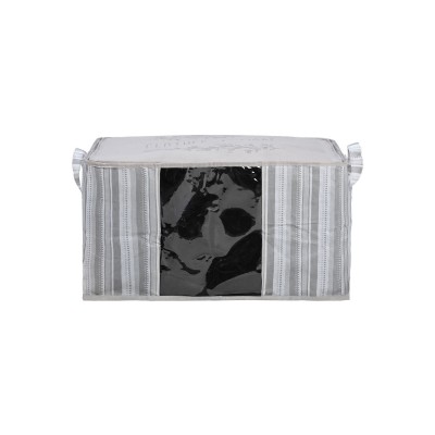 ΘΗΚΗ ΑΠΟΘΗΚΕΥΣΗΣ NON WOVEN ΥΦΑΣΜΑΤΙΝΗ 60x45x35cm ΜΕ ΠΑΡΑΘΥΡΟ IVORY