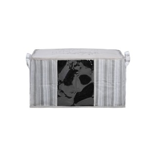 ΘΗΚΗ ΑΠΟΘΗΚΕΥΣΗΣ NON WOVEN ΥΦΑΣΜΑΤΙΝΗ 60x45x35cm ΜΕ ΠΑΡΑΘΥΡΟ IVORY