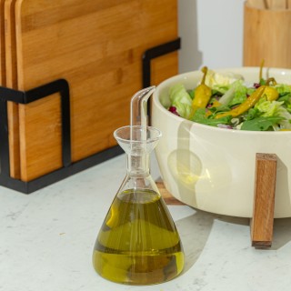 ESTIA ΜΠΟΥΚΑΛΙ ΓΙΑ ΛΑΔΙ & ΞΥΔΙ ΓΥΑΛΙΝΟ 250ml ME ΡΟΗ