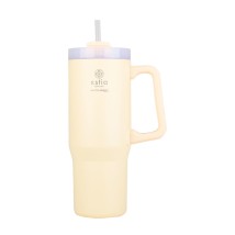 ESTIA ΘΕΡΜΟΣ STRAW TUMBLER XL SAVE THE AEGEAN 900ml LILY WHITE
