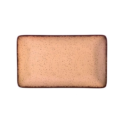 ESTIA ΠΙΑΤΕΛΑ ΟΡΘΟΓΩΝΙΑ TERRA ΠΟΡΣΕΛΑΝΙΝΗ 27x16cm SALMON