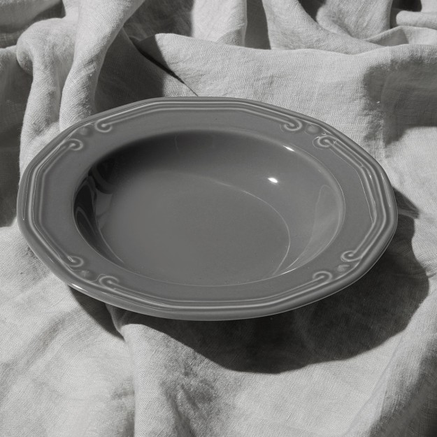 ESTIA ΠΙΑΤΟ ΒΑΘΥ ATHÉNÉE ΠΟΡΣΕΛΑΝΙΝΟ ΑΝΑΓΛΥΦΟ 23cm GREY