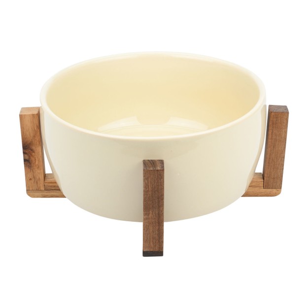 ESTIA ΣΑΛΑΤΙΕΡΑ ALLURE 28cm ΜΕ ΒΑΣΗ IVORY