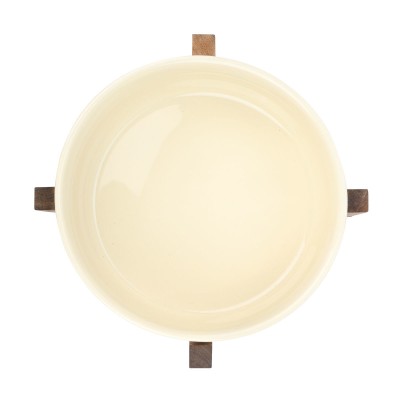 ESTIA ΣΑΛΑΤΙΕΡΑ ALLURE 28cm ΜΕ ΒΑΣΗ IVORY