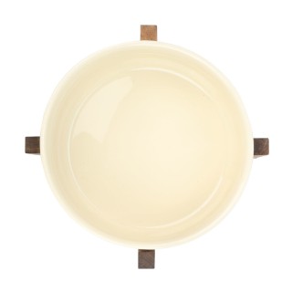 ESTIA ΣΑΛΑΤΙΕΡΑ ALLURE 28cm ΜΕ ΒΑΣΗ IVORY