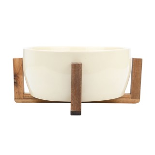 ESTIA ΣΑΛΑΤΙΕΡΑ ALLURE 28cm ΜΕ ΒΑΣΗ IVORY