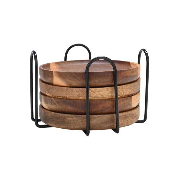 ESTIA ΣΟΥΒΕΡ ALLURE 10x1.5cm ΜΕ ΜΕΤΑΛΛΙΚΗ ΒΑΣΗ ΣΕΤ 4 ΤΕΜ.