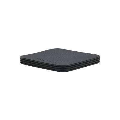 ESTIA ΣΟΥΒΕΡ ALLURE PVC 10x10cm ΜΑΥΡΟ ΣΕΤ 4 ΤΕΜ.