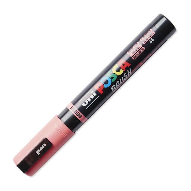 Uni-Ball Posca Brush Ζωγραφικής Μαρκαδόρος Coral Pink
