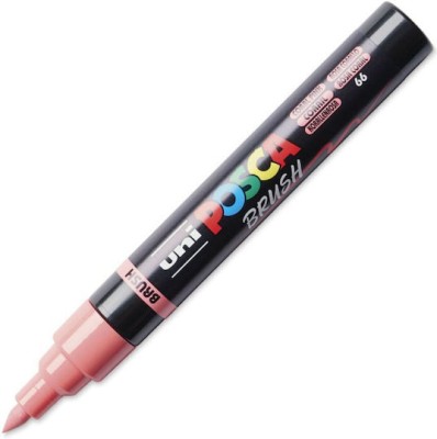 Uni-Ball Posca Brush Ζωγραφικής Μαρκαδόρος Coral Pink