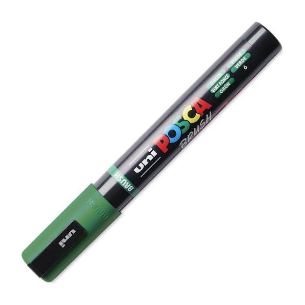 Uni-Ball Posca Brush Ζωγραφικής Μαρκαδόρος Green