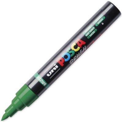 Uni-Ball Posca Brush Ζωγραφικής Μαρκαδόρος Green
