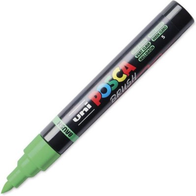 Uni-Ball Posca Brush Ζωγραφικής Μαρκαδόρος Light Green PC-5BR/5