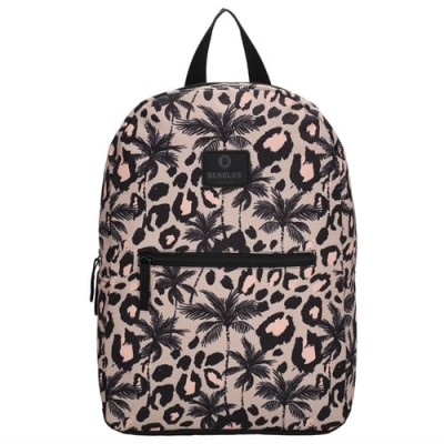 Beagles Τσάντα Πλάτης Leopard Ροζ-Μαύρο