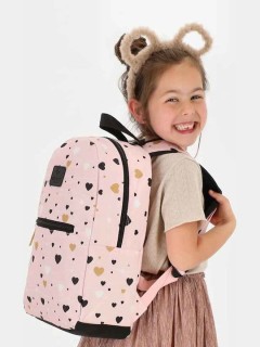 Beagles Τσάντα Πλάτης Ροζ με καρδούλες