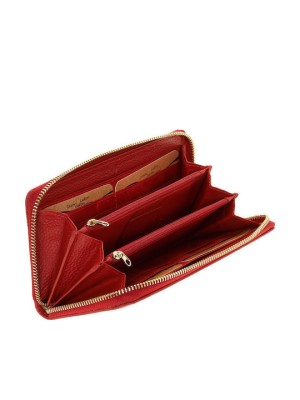 Lavor 1-6014 Μεγάλο Δερμάτινο Γυναικείο Πορτοφόλι Κόκκινο