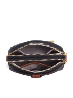 Lavor Δερμάτινη Γυναικεία Τσάντα Χιαστί Μαύρη