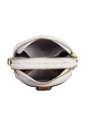 Lavor Δερμάτινη Γυναικεία Τσάντα Πλάτης Λευκή