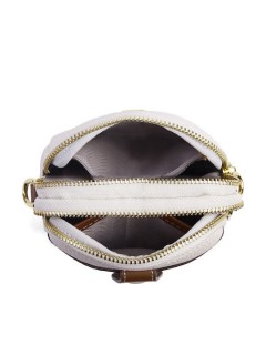 Lavor Δερμάτινη Γυναικεία Τσάντα Πλάτης Λευκή