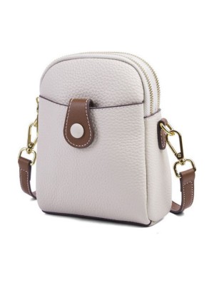 Lavor Δερμάτινη Γυναικεία Τσάντα Πλάτης Λευκή