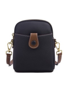 Lavor Δερμάτινη Γυναικεία Τσάντα Πλάτης Μαύρη