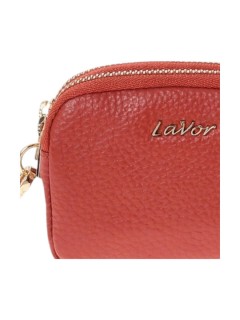 Lavor Μικρό Δερμάτινο Γυναικείο Πορτοφόλι Τερακότα