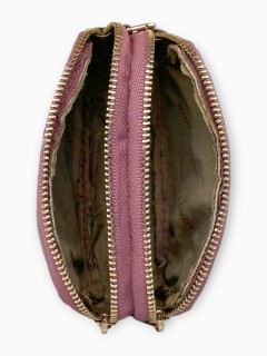 Lavor Μικρό Δερμάτινο Γυναικείο Πορτοφόλι Καρτών με RFID Ροζ