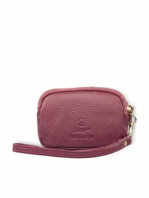 Lavor Μικρό Δερμάτινο Γυναικείο Πορτοφόλι Καρτών με RFID Ροζ