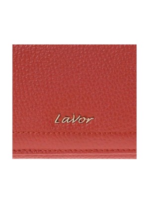 Lavor Μεγάλο Δερμάτινο Γυναικείο Πορτοφόλι με RFID Τερακότα