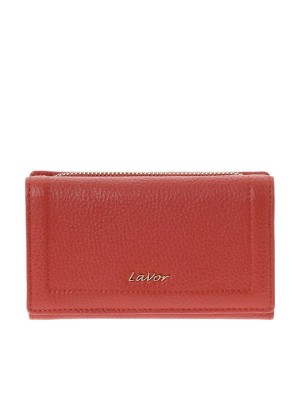 Lavor Μεγάλο Δερμάτινο Γυναικείο Πορτοφόλι με RFID Τερακότα