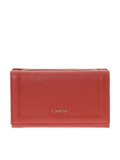 Lavor Μεγάλο Δερμάτινο Γυναικείο Πορτοφόλι με RFID Τερακότα